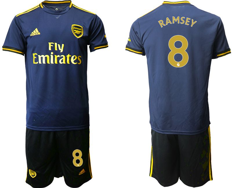 Men 2019-2020 club Arsenal away #8 blue Soccer Jerseys